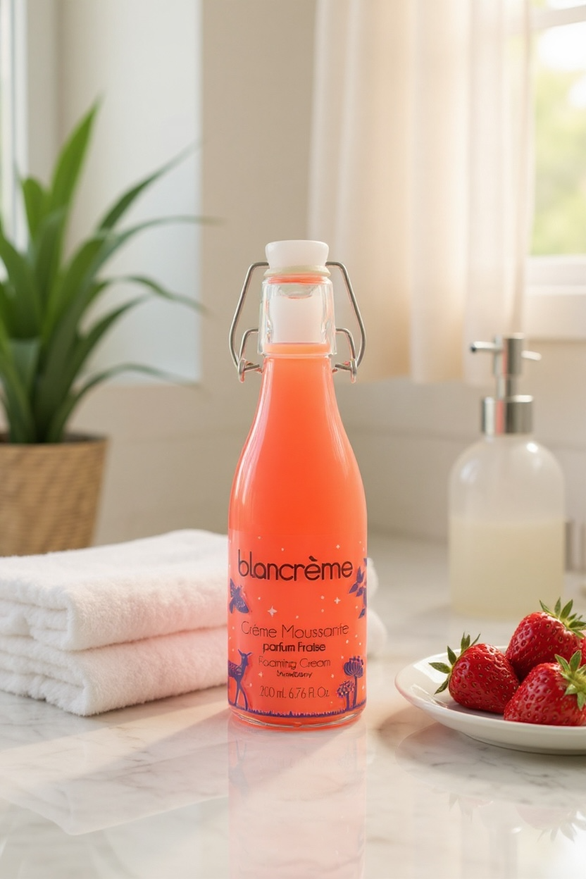 Crème moussante à la fraise by blancreme