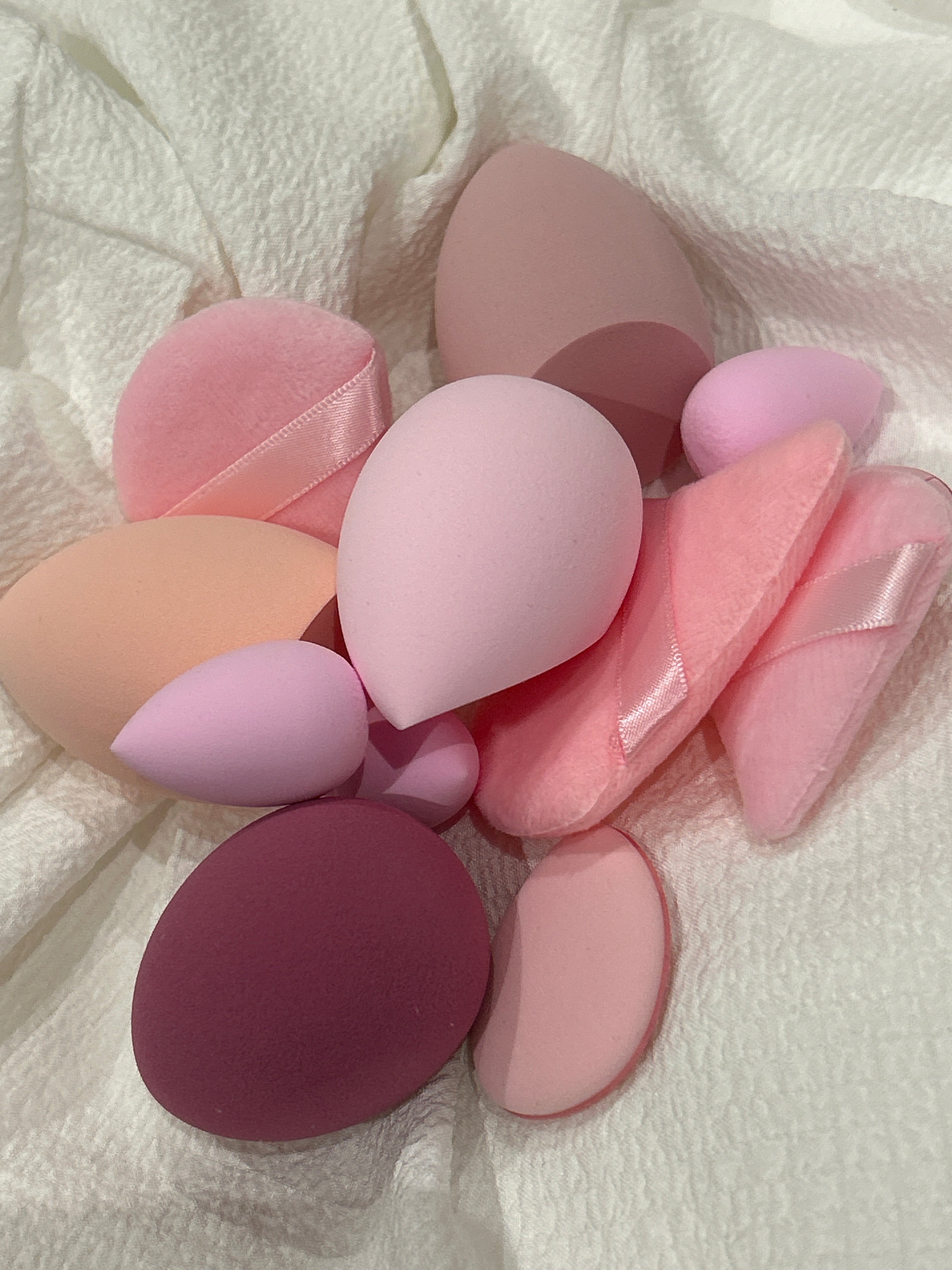 Coffret éponge maquillage rose/nude