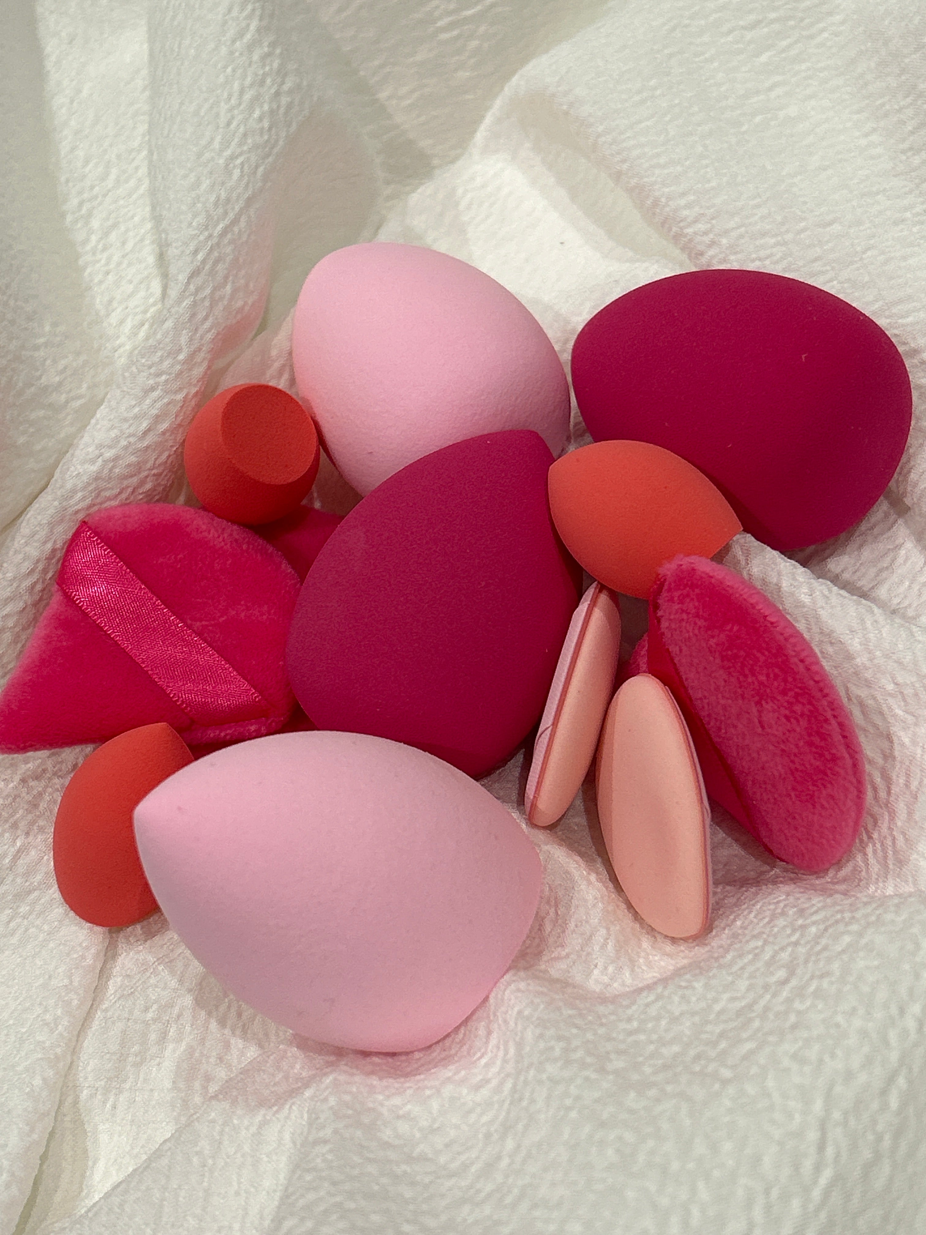 Coffret éponge maquillage rose fuchsia